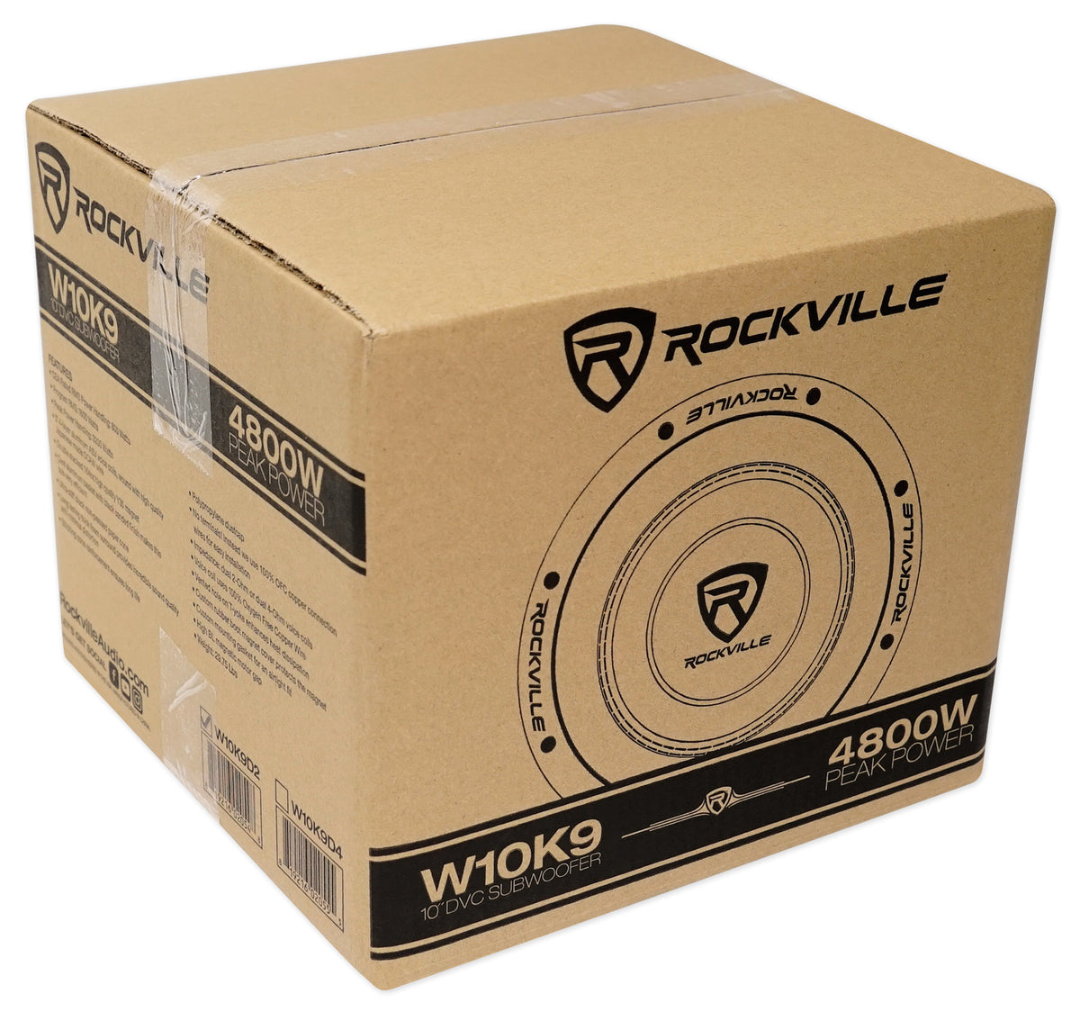 Rockville W10K9D2 10"  3200w Car Audio Subwoofer Dual 2-Ohm Sub CEA Compliant