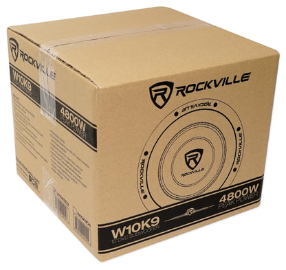 Rockville W10K9D2 10"  3200w Car Audio Subwoofer Dual 2-Ohm Sub CEA Compliant