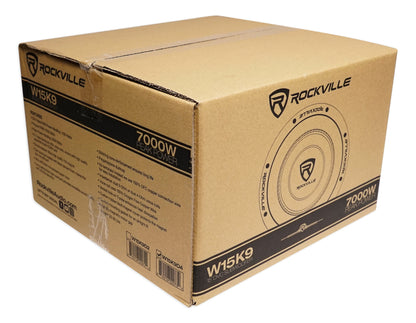 Rockville W15K9D4 15" 5000w Car Audio Sub Dual 4-Ohm Sub CEA Compliant