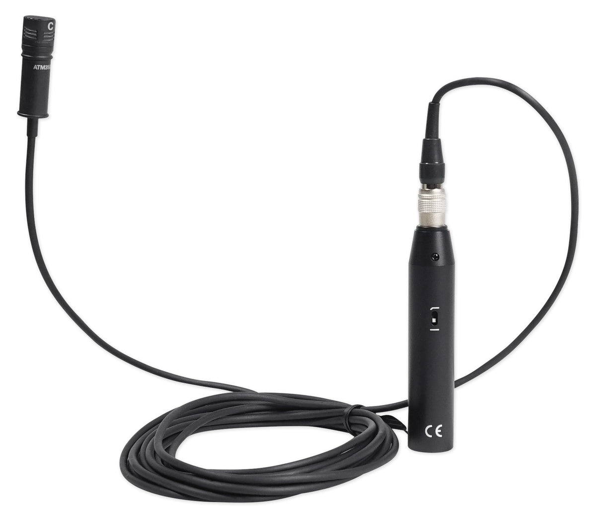 ATM350U Mini Condenser Clip-On Mic + Pair Mackie In-Ear Monitors