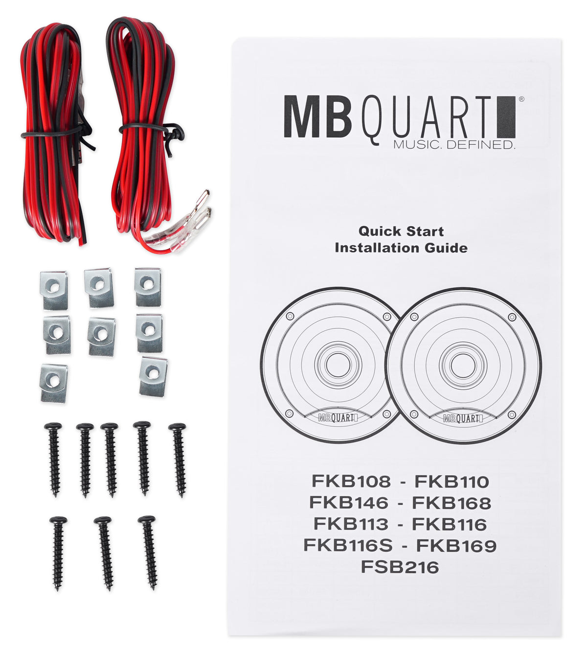 Pair MB QUART FKB110 4" 160 Watt Car Stereo Coaxial Speakers