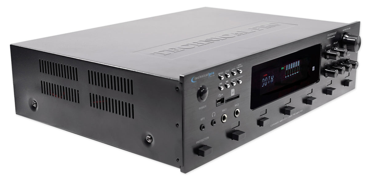 Technical Pro H12X500UBT 6000w 6-Zone 12-Speaker Home Theater Bluetooth Receiver