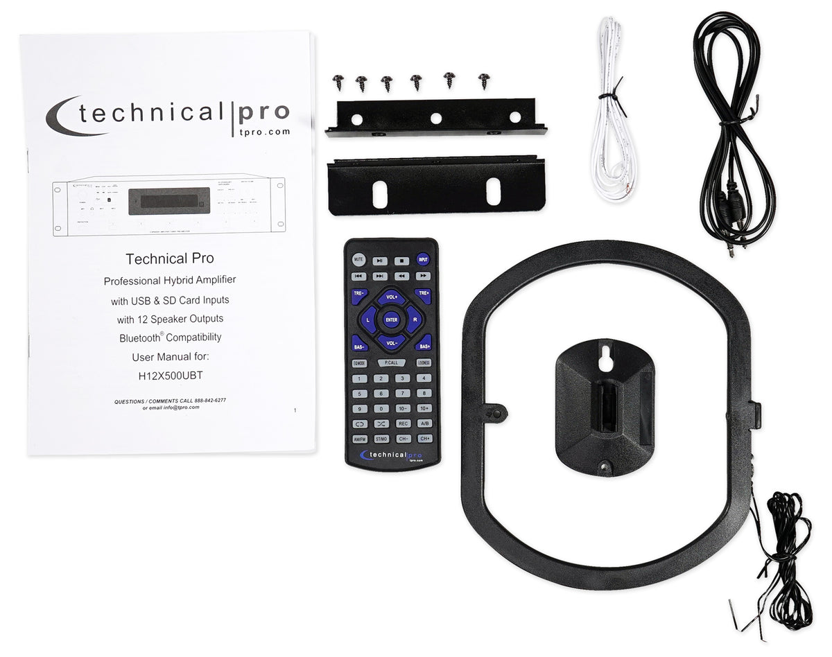 Technical Pro H12X500UBT 6000w 6-Zone 12-Speaker Home Theater Bluetooth Receiver