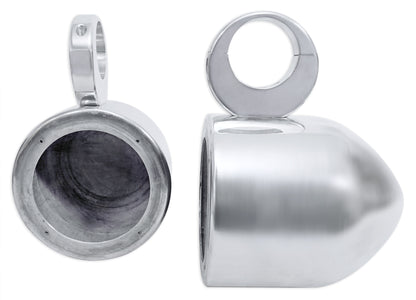 2 Rockville MAC525S 5.25" Polished Metal Marine Wakeboard Speaker Pod Enclosures