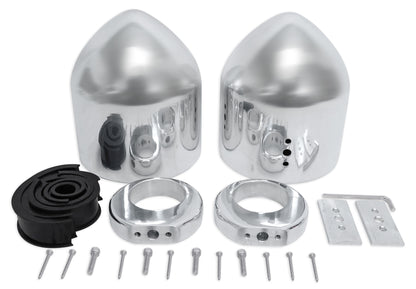 2 Rockville MAC525S 5.25" Polished Metal Marine Wakeboard Speaker Pod Enclosures