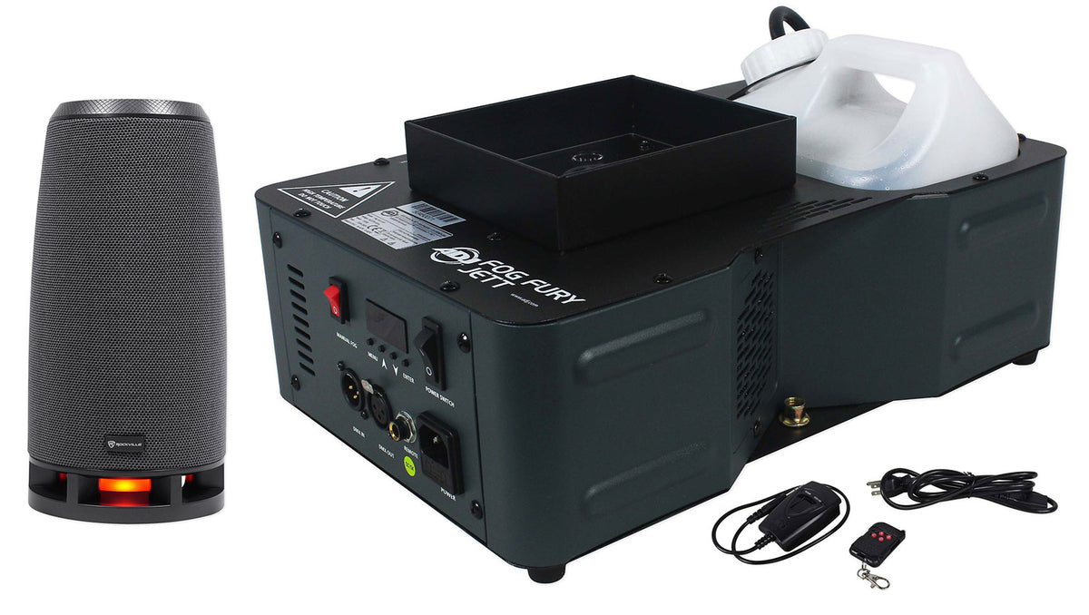 Fog Fury Jett 700W Vertical Fog Machine w/12 LED+DMX+Remote+RockShip