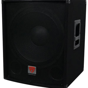 Rockville SBG1184 18" 1000W Passive 4-Ohm Pro DJ Subwoofer, MDF/Pole Mount