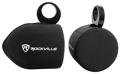 45KMTC8W 8" 600W Marine Wakeboard Tower Speakers w/LED's + RWBC80 Neoprene Covers