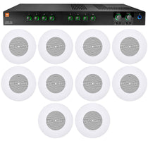 JBL CSMA240 Restaurant/Bar/Cafe 2x40w Amplifier 4/8ohm/70/100V+(10) 8" Speakers
