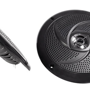 Pair Rockville RSM65B 6.5" 320 Watt Waterproof Shallow Slim Marine Boat Speaker