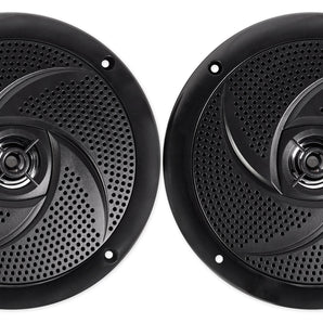 Pair Rockville RSM65B 6.5" 320 Watt Waterproof Shallow Slim Marine Boat Speaker