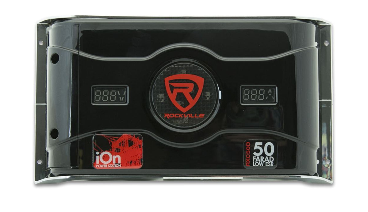 Rockville RXC50D 50 Farad 24V Surge Hybrid Ion Capacitor Voltage & Amerage Meter