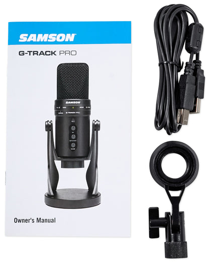 SAMSON G-Track Pro Studio USB Condenser Microphone Mic and Built in Audio Interface