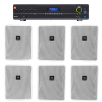 JBL VMA1240 Commercial/Restaurant 240W 70v Amplifier+(6) JBL 5.25" Wall Speakers