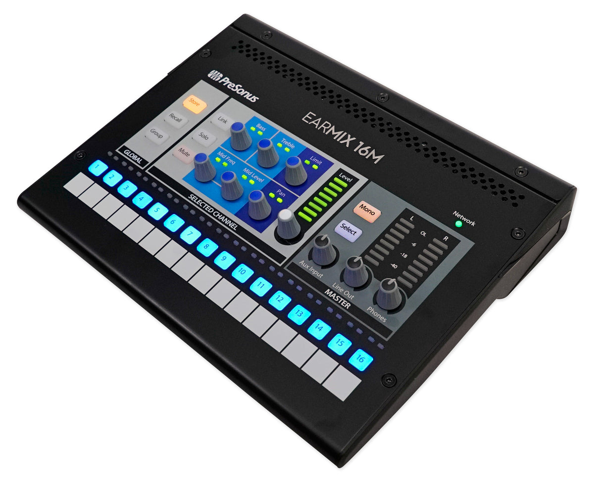 PRESONUS EarMix 16M 16x2 16-Channel AVB Personal In-Ear Monitor/Headphone Mixer