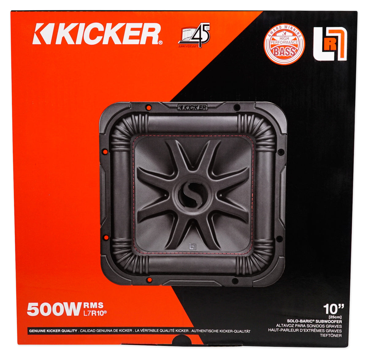 (2) 45L7R102 10" L7R Solo-Baric Car Subwoofers, DVC 2-Ohm