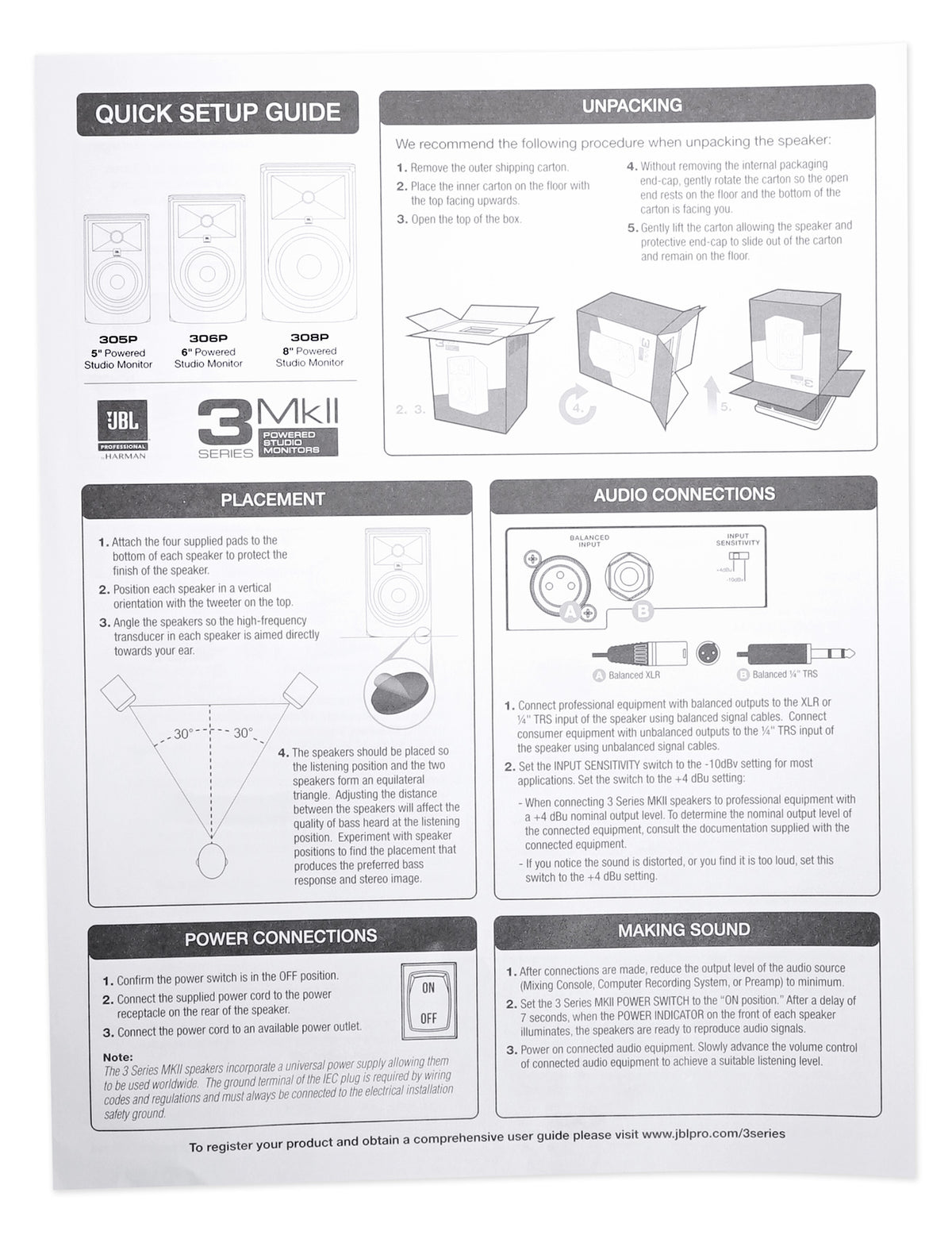 308P MkII 8" 2-Way Powered Studio Reference Monitor Monitoring Speaker
