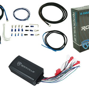 Rockville PS40 4 Channel ATV/UTV/Motorcycle Bluetooth Amplifier IP65+Amp Kit