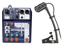 ATM350U Condenser Clip-On Mic + Soundcraft Notepad-5 Mixer