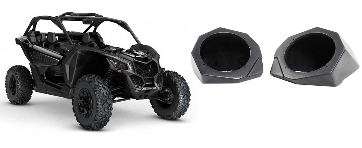 6.5" Speaker Pod Enclosures Front Kick Panels for Can-Am Maverick X3 All-Years