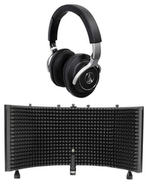 ATH-M70x Professional Studio Monitor Headphones + RockShield 3 Isolation Shield