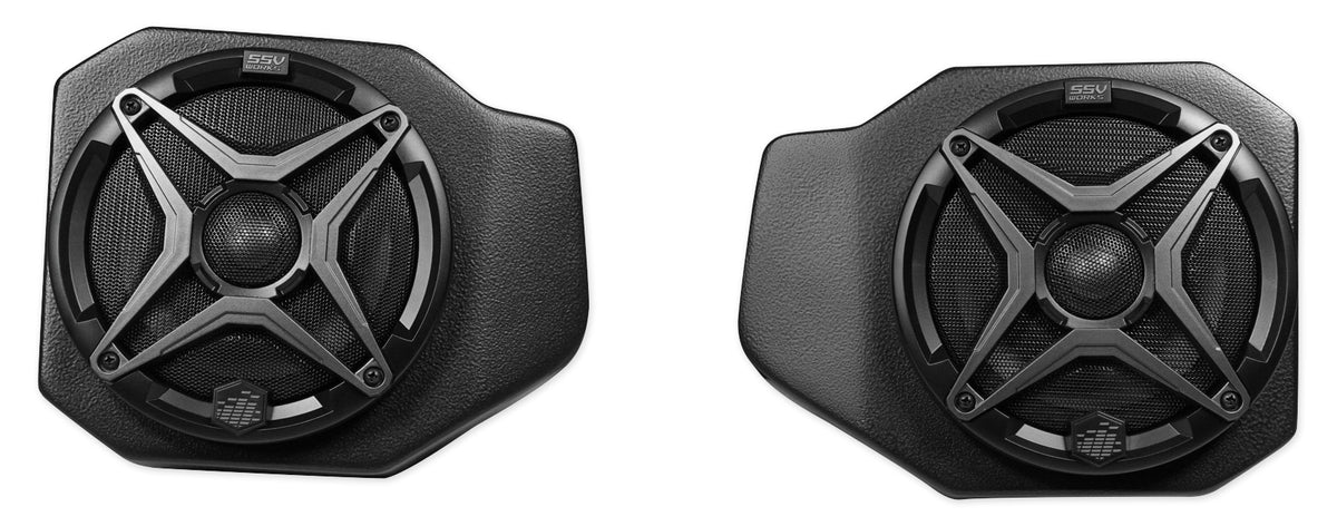 Bluetooth Receiver + 6.5" Speakers + Kick Panel Pods for 2018 Polaris Ranger XP1000