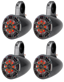 (4) 45KM654L Marine LED Speakers + KMTES Tower Enclosures
