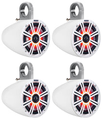 (4) 43KM654LCW 6.5" 780W Marine Wakeboard Tower Speakers w/LED Lights