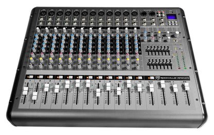 Rockville RPM1470 14 Channel 6000w Actived Mixer w/ USB/ Effects/14 XDR2 Mic Pres