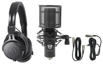 ATH-M60X Monitor Headphones + RCM PRO Condenser Mic + Pop Filter