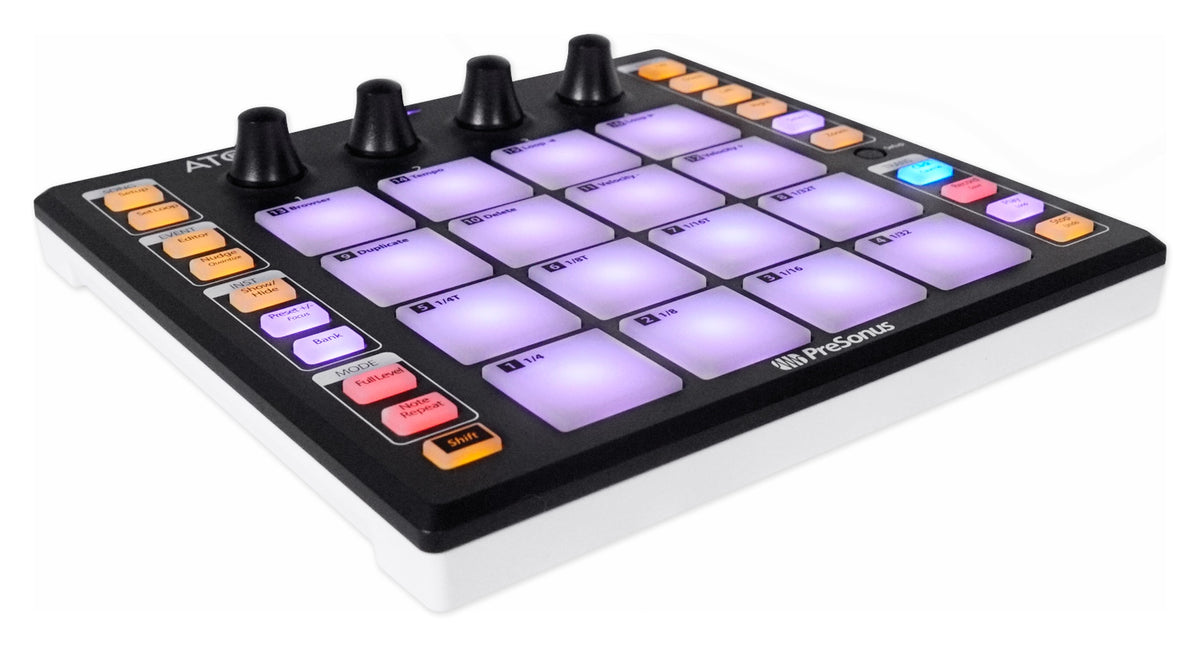 PRESONUS ATOM 16 Pad USB MIDI RGB DJ Controller+Studio One Recording Software