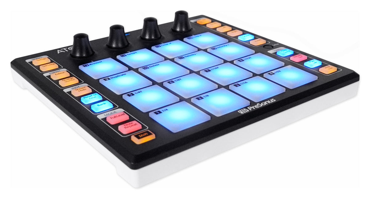 PRESONUS ATOM 16 Pad USB MIDI RGB DJ Controller+Studio One Recording Software