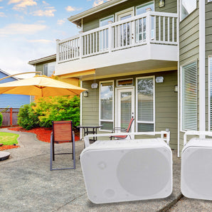 (2) Rockville HP65S-8 6.5 inch Outdoor/Indoor Home Theater Speakers w/Swivel Bracket