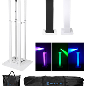 Rockville RTP32W Totem Moving Head Light Stand+Black+White Scrims and Carry Bags