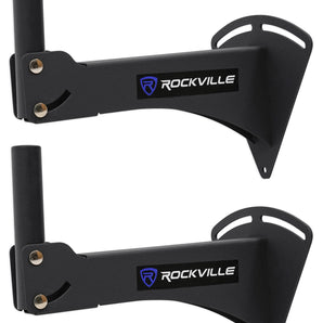 Rockville RPW20 (2) Adjustable Wall Mount Brackets for PA Speaker Installations