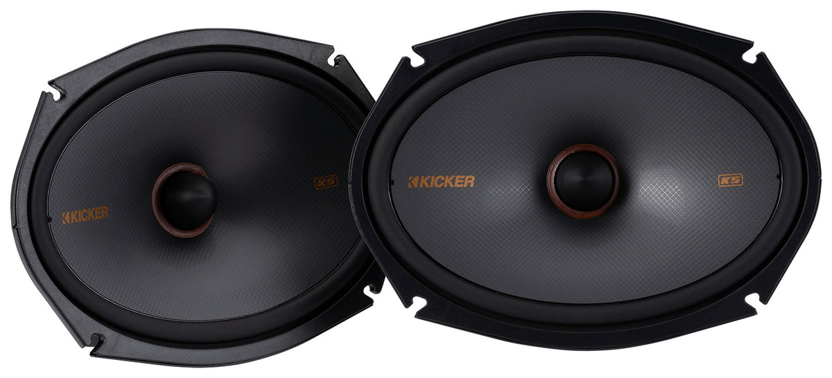 2) Kicker 51KSS369 6x9" + 2.75" 3-Way Car Audio Component Speakers w/1" Tweeters