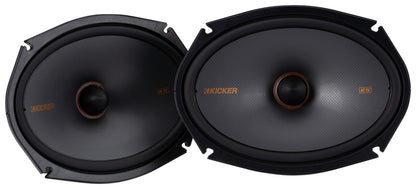 2) Kicker 51KSS369 6x9" + 2.75" 3-Way Car Audio Component Speakers w/1" Tweeters