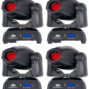 (4) American DJ FOCUS SPOT 2X 100W Cold White LED DMX Moving Head Spot Lights