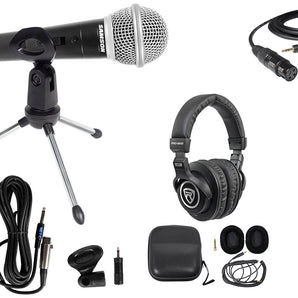 Samson PC Gaming Twitch Live Stream Kit w/ Game Microphone+Stand+Headphones