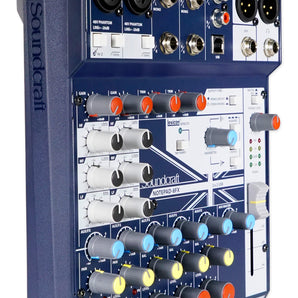 Soundcraft Notepad-8FX 8-Channel Podcast Mixer Podcasting Interface, USB+Effects
