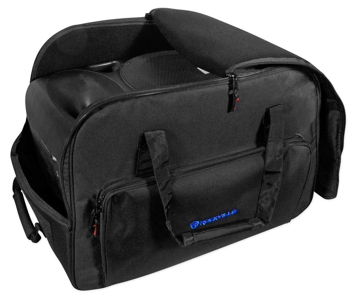Rockville SB12M Rolling Travel Bag For Select 12" DJ PA Speakers+Handle+Wheels