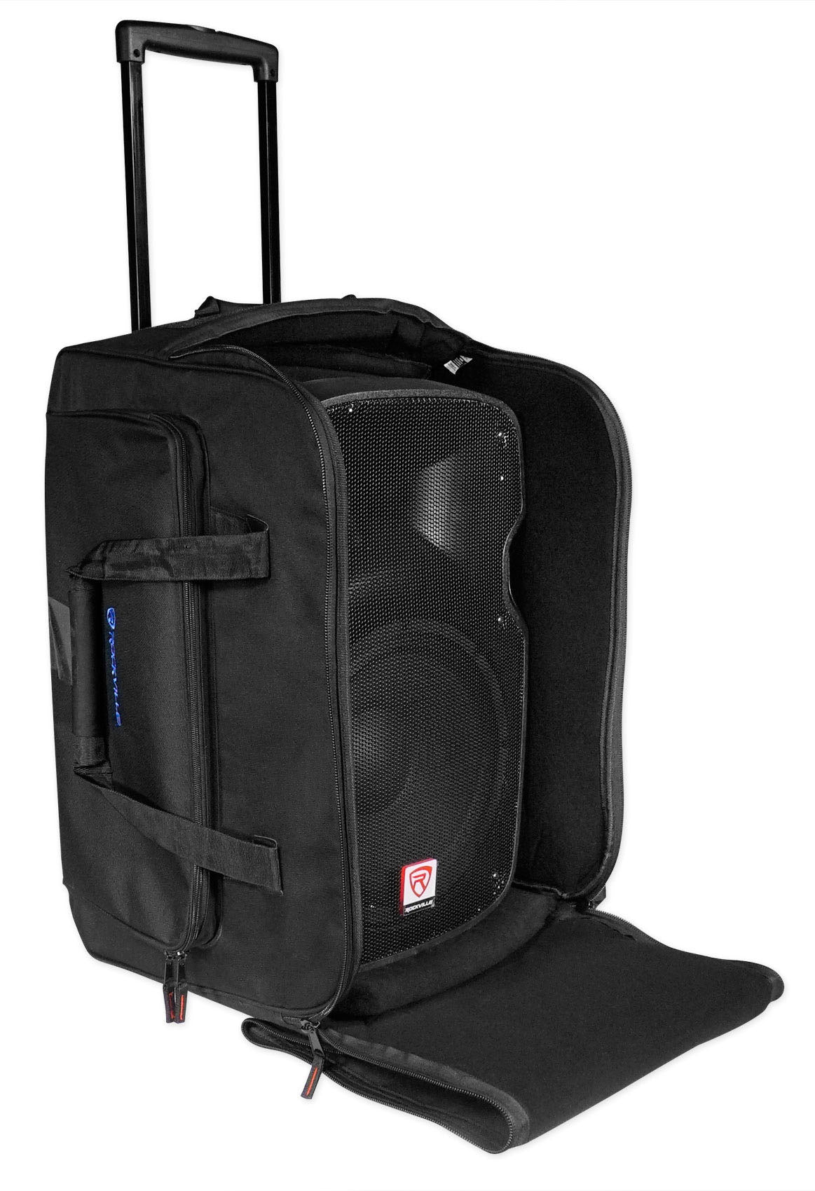 Rockville SB12M Rolling Travel Bag For Select 12" DJ PA Speakers+Handle+Wheels