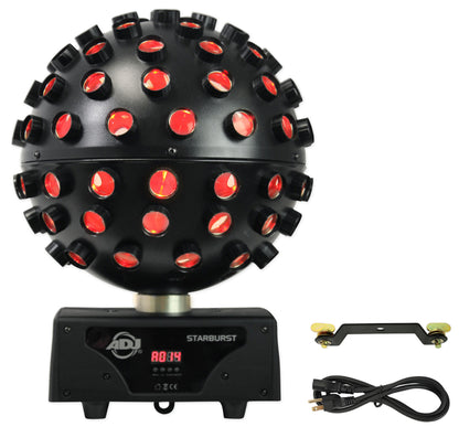 (2) Starburst LED Spheres + (2) RockPAR50 White Par Lights + DMX Cables