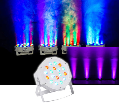 (2) Starburst LED Spheres + (2) RockPAR50 White Par Lights + DMX Cables