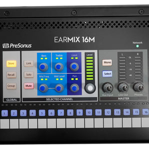 PRESONUS EarMix 16M 16x2 16Ch AVB Personal In-Ear Monitor Mixer+Stand+Headphones
