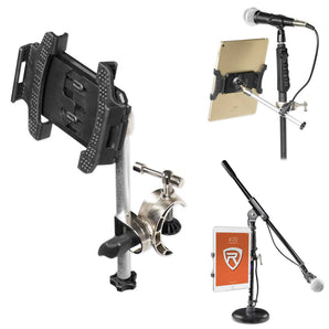 Rockville IPS44 iPad/iPhone/Smartphone/Tablet Mount - Clamps to Any Stand/Desk