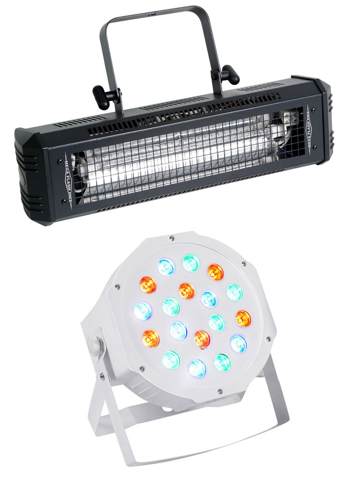 MEGA FLASH DMX + Rockpar50 WHT