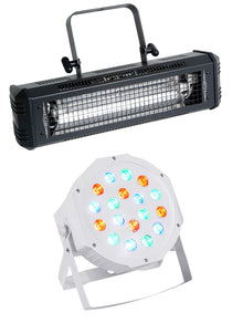 Mega Flash DMX 800w Compact DMX Strobe Light + Sound Sensor + Wash Light (White)