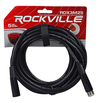 RockPAR50 WHT LED RGB Compact Par Can DJ/Club DMX Wash Light+Cable