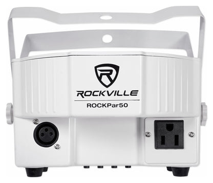 RockPAR50 WHT LED RGB Compact Par Can DJ/Club DMX Wash Light+Cable